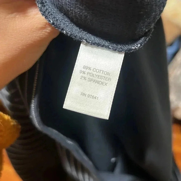 J. Jill Navy Blue Stripe Dress Women's Size Small Petite 3/4 Sleeve Pockets - Picture 5 of 5